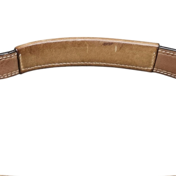 COACH SIGNATURE JACQUARD HOBO SHOULDER CANVAS BAG TAN BROWN F13082 y2k Preppy - Picture 9 of 16